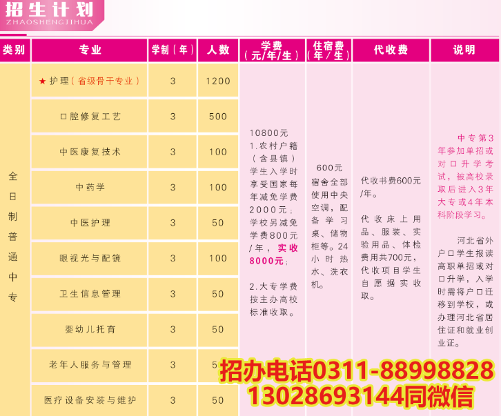 自主招生階段 不卡分 I 石家莊天使護士學校2026年秋季班招生簡章